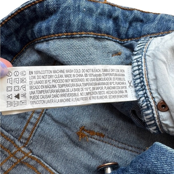 Forever 21 Blue Denim Mini Skirt Size US 31 - Picture 6 of 7